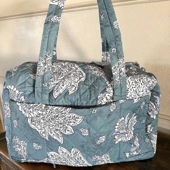 Vera Bradley Handbags - Vera Bradley Medium Travel Duffel Bag in performance twill Tiger Lily Blue-NWT